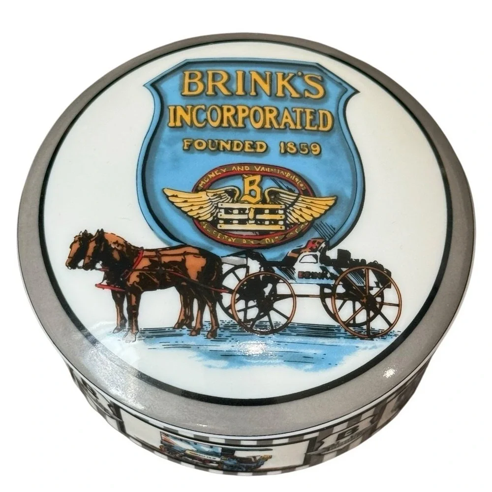 Tiffany & Co Brinks Trinket Box Porcelain Dish Vintage 90s Japan Retirement Gift